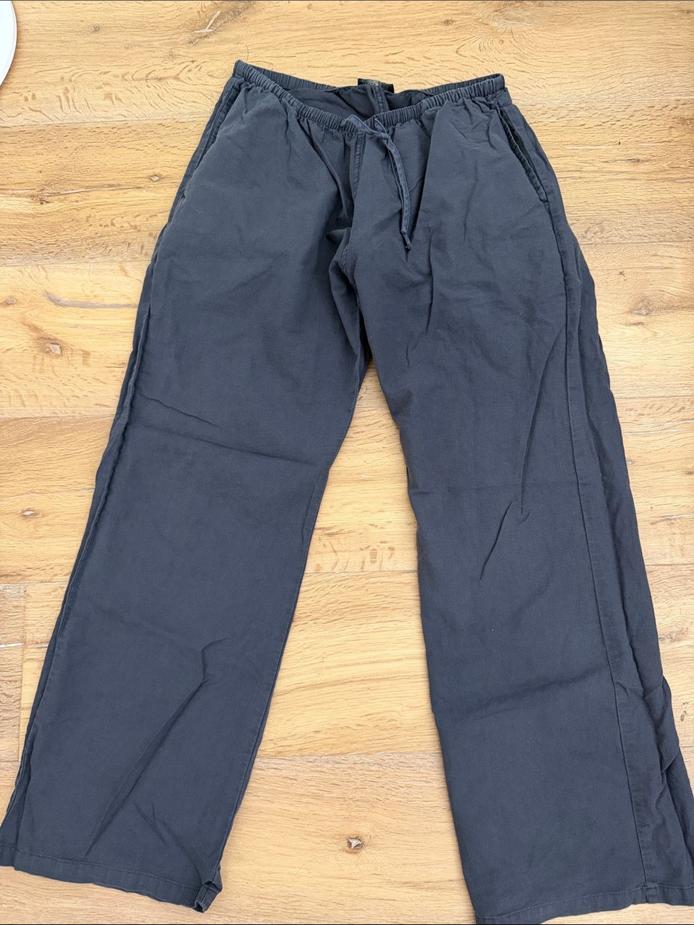 Brandy Melville Black Drawstring Wide-Leg Pants